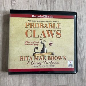 Probable Claws by Rita Mae Brown Audiobook CD #27 Mrs. Murphy series
